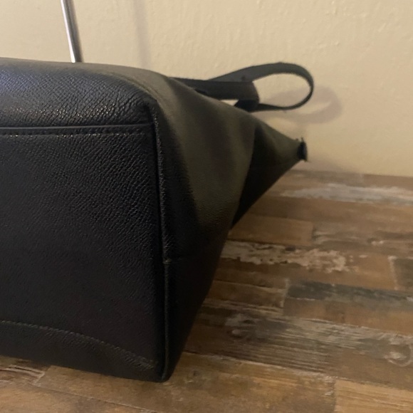 Coach Black Textured Leather Tote - Picture 13 of 14